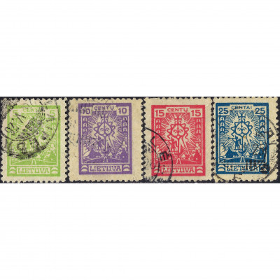 1923, Литва, 5c-25c, Соловьев #185-#188, Лито...