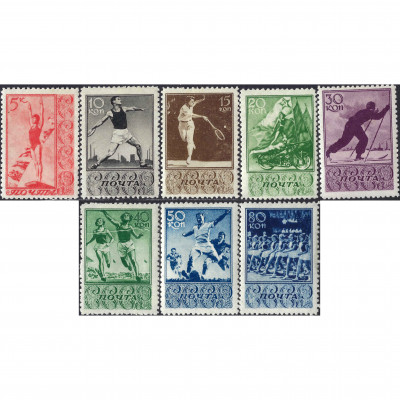 1938, СССР, 5k-80k, Соловьев #645-#652 / Мише...