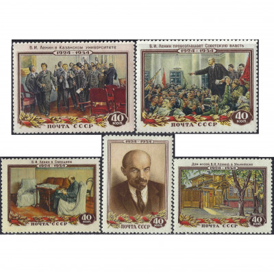 1954, СССР, 40k, Соловьев #1748-#1752 / Мишел...