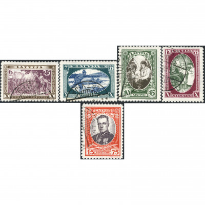 1932, Latvia, 6s-15s, Solovyov #192-#196 / Mi...