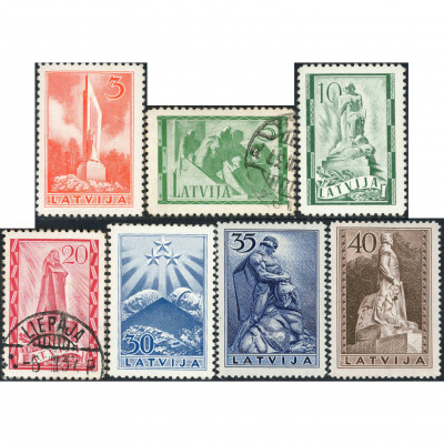 1937, Latvia, 3s-40s, Solovyov #240-#246 / Mi...