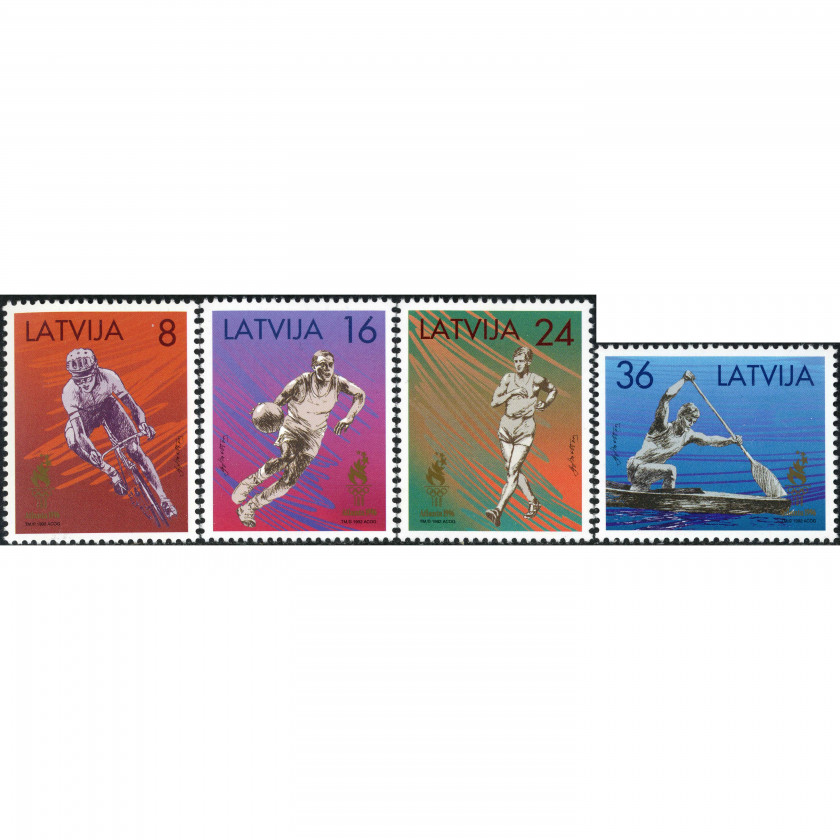 1996, Latvia, 8s-36s, Michel #427-#430, Offset, UnWmk, P14:13
