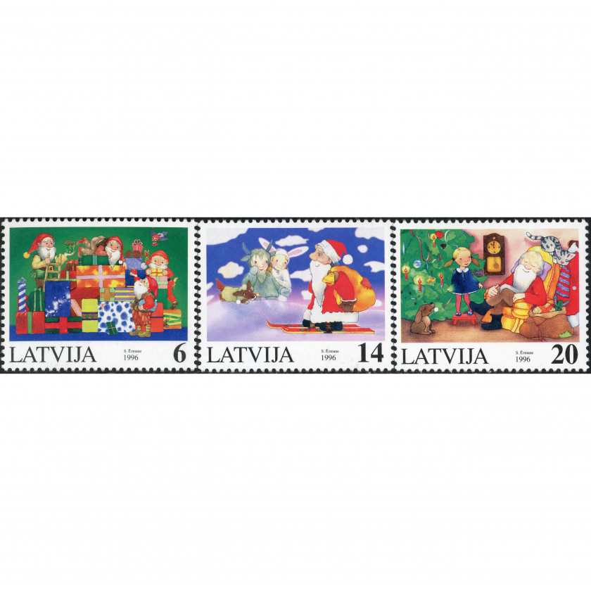 1996, Latvia, 6s-20s, Michel #444-#446, Offset, UnWmk, P14