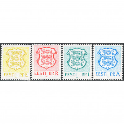 1992, Estonia, E-A, Michel #176-#179, Offset...