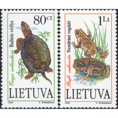 1993, Lietuva, 80c-1L, Michel #545-#546, Ofse...