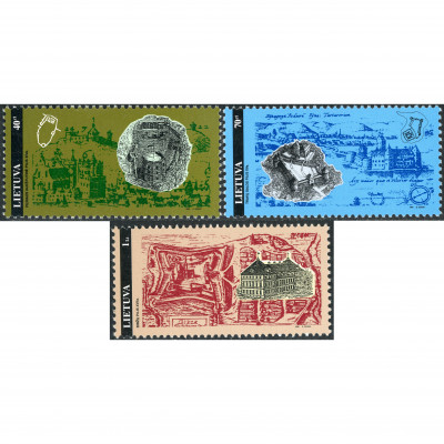 1995, Литва, 40c-1L, Мишель #594A-#596A, Офсе...