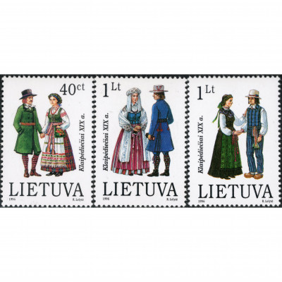 1996, Lithuania, 40c-1L, Michel #610-#612, Of...