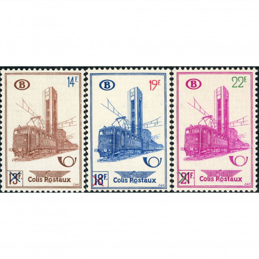 1956, Бельгия, 14Fr-22Fr, Мишель #44-#46, Литография, Без ВЗ, P11.5