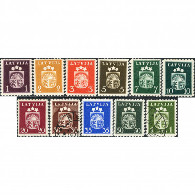 1940, Latvia, 1s-1L, Solovyov #274-#284 / Mic...
