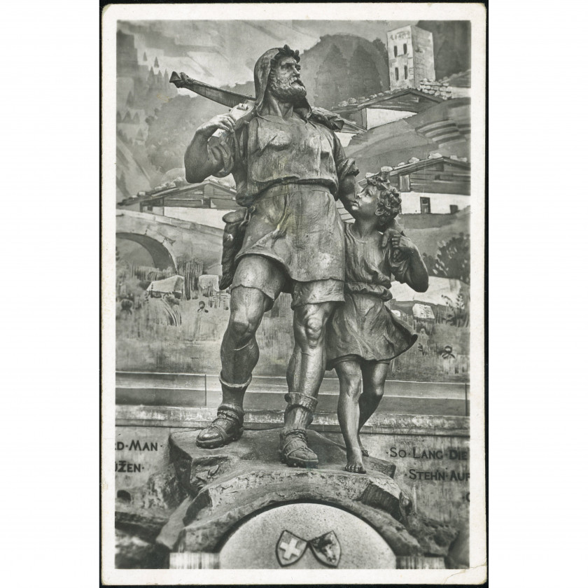 Altdorf (Switzerland) — William Tell Monument (Telldenkmal), period: First half of the 20th century, publisher: Grand Magazin H. Leuthold (Brunnen).