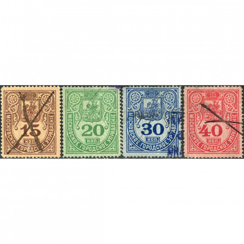 1881, Российская Империя, 15k-40k, Соловьев #7-#11, Типография, Без ВЗ, P13½