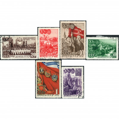 1948, USSR, 20k-2Rub, Solovyov #1322-I-#1327-...