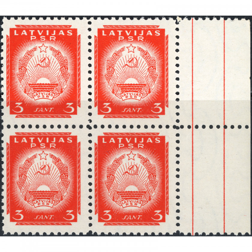 1941, Латвия, 3s, Соловьев #3 / Мишель #294, Литография, ВЗ, P10