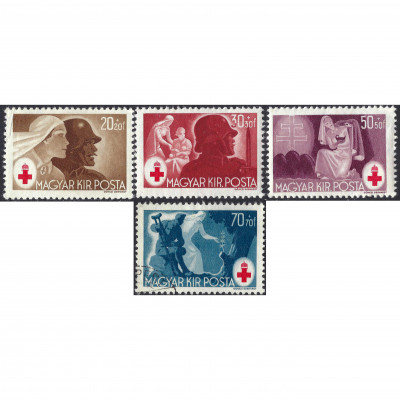 1944, Ungārija, 20f+20f-70f+70f, Michel #749-...