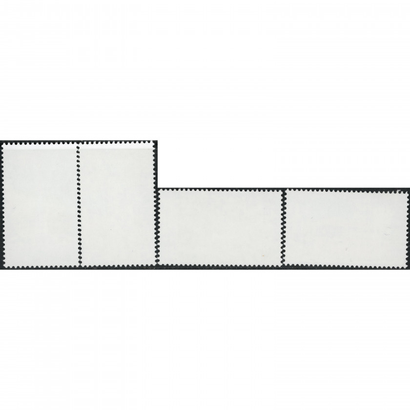 2006, Латвия, 22s-55s, Мишель #668-#671, Офсет, Без ВЗ, P13.5:14