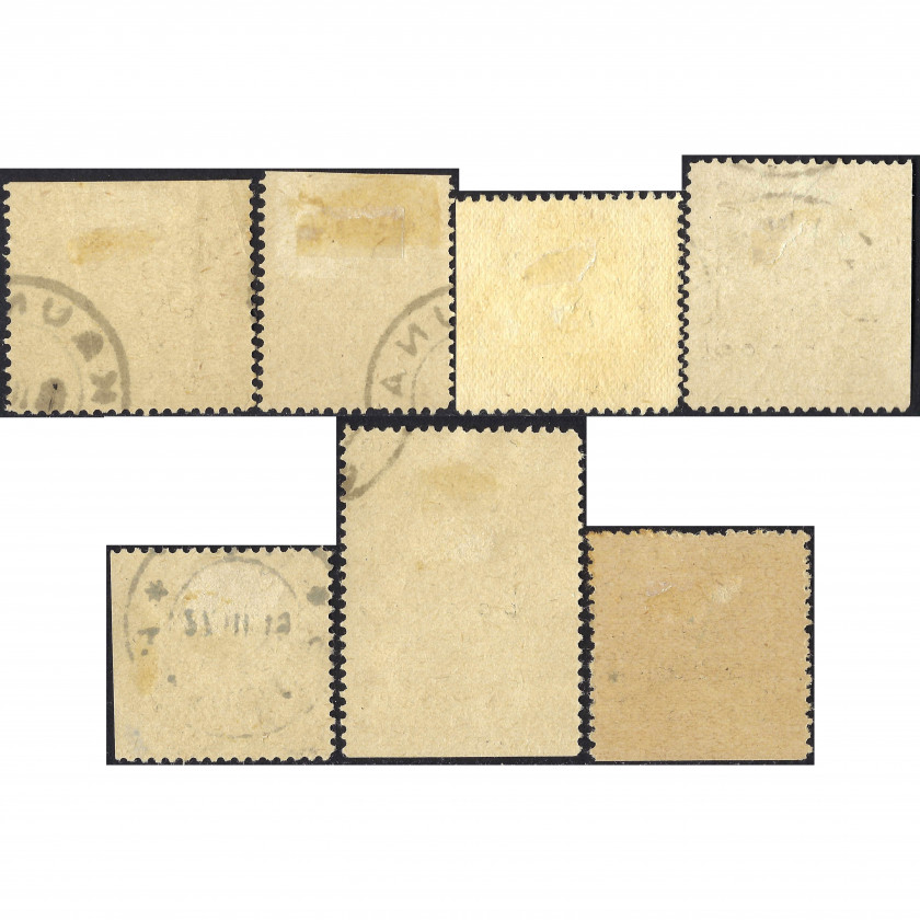 1919, Литва, 10s-60s, Соловьев #11A-#17A, Типография, Без ВЗ, P11.5