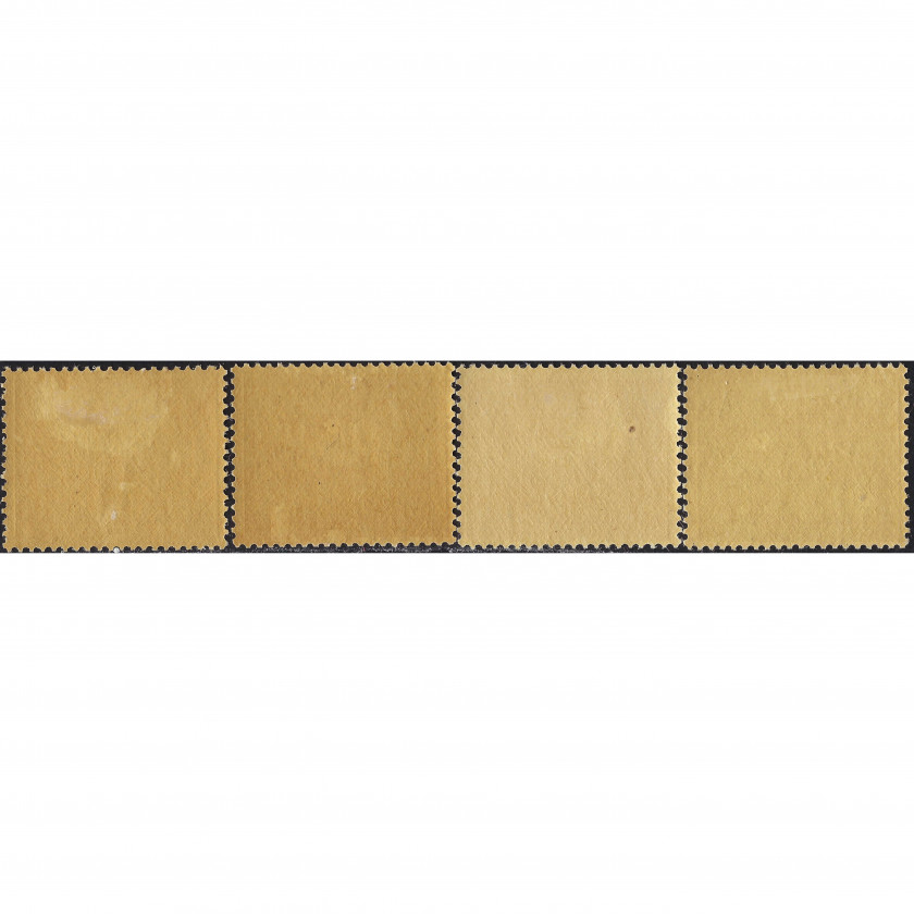 1940, Эстония, 3s-30s, Соловьев #1-#4, Типография, P13.5, Без ВЗ