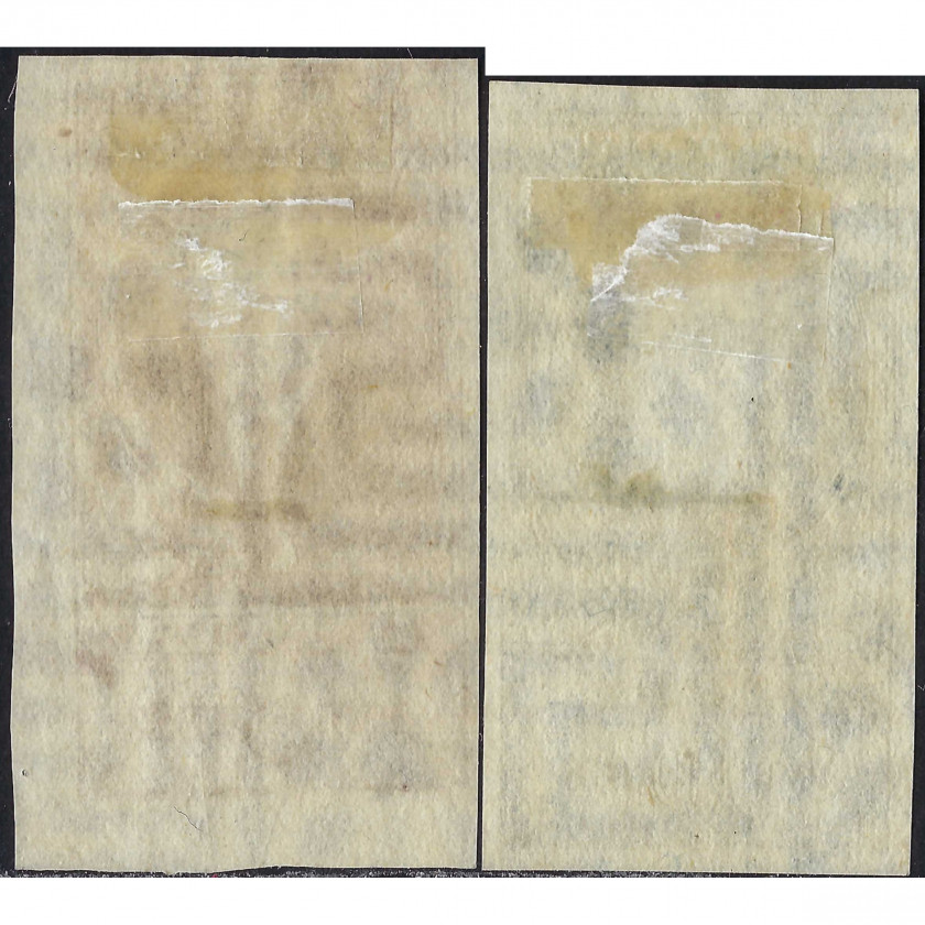 1925-28, USSR, 5Rub-10Rub, Solovyov #225-#226 / Michel #296DX-#297DX, Metallography, Wmk