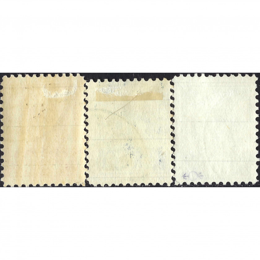 1919, Latvia, 5k-15k, Solovjovs #2A-#4A / Michel #3A-#5A, Litogrāfija, Bez zīmoga