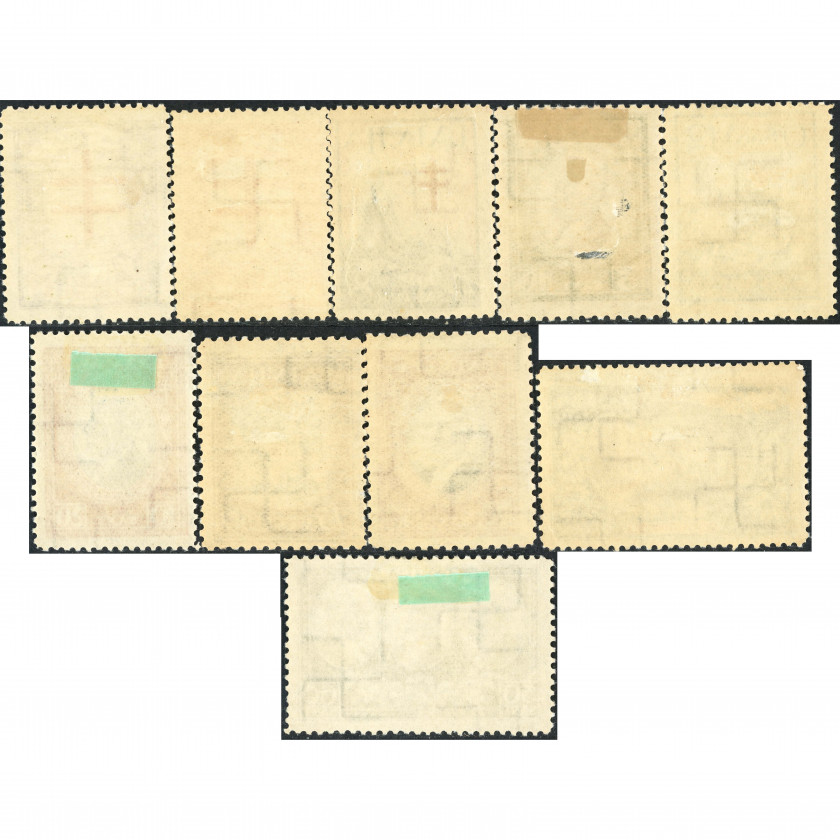 1928, Latvia, 1+2s-30+60s, Solovyov #164-#173 / Michel #161-#170, Lithographed, Wmk, P10-11½