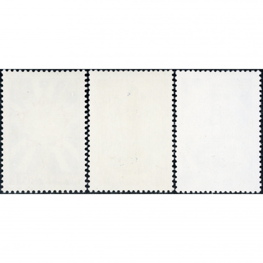 1993, Latvia, 50LVR-300LVR, Michel #348-#350, Ofset, Bez zīmoga, P11.5