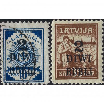 1920, Латвия, 2Rub/10k-2Rub/35k, Соловьев #55...