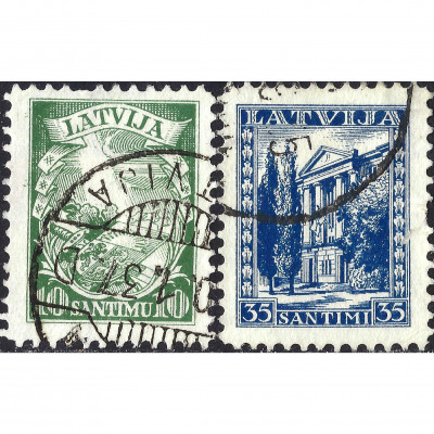 1934, Латвия, 10s-35s, Соловьев #227-#229, Ли...