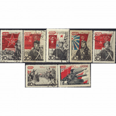 1938, СССР, 10k-1Rub, Соловьев #588-#594 / Ми...