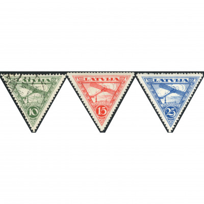 1931, Latvia, 10s-25s, Solovyov #136-#138 / M...