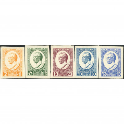 1929, Latvia, 2s-30s, Solovyov #151A-#155A /...