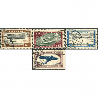 1933, Латвия, 8s-40s, Соловьев #221-#224 / Ми...