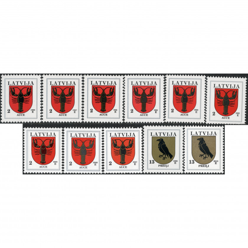 1996, Latvia, 2s-13s, Michel #421IA-#422XC, Offset, UnWmk, P13:12.5