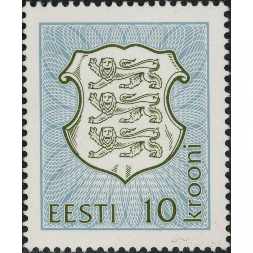 1993, Igaunija, 10Kr, Michel #206a, Ofset, Bez zīmoga, P14