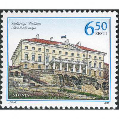 2001, Estonia, 6.50Kr, Michel #393, Ofset, Be...