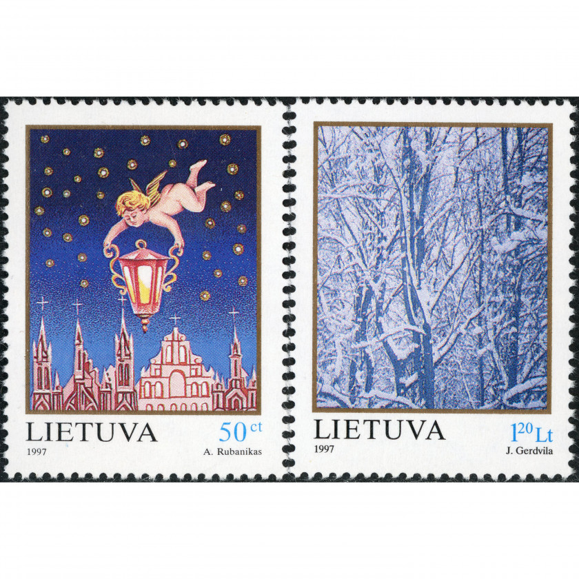 1997, Литва, 50c-1.20L, Мишель #655-#656, Офсет, Без ВЗ, P13