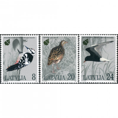 1995, Latvia, 8s-24s, Michel #403-#405, Ofset...
