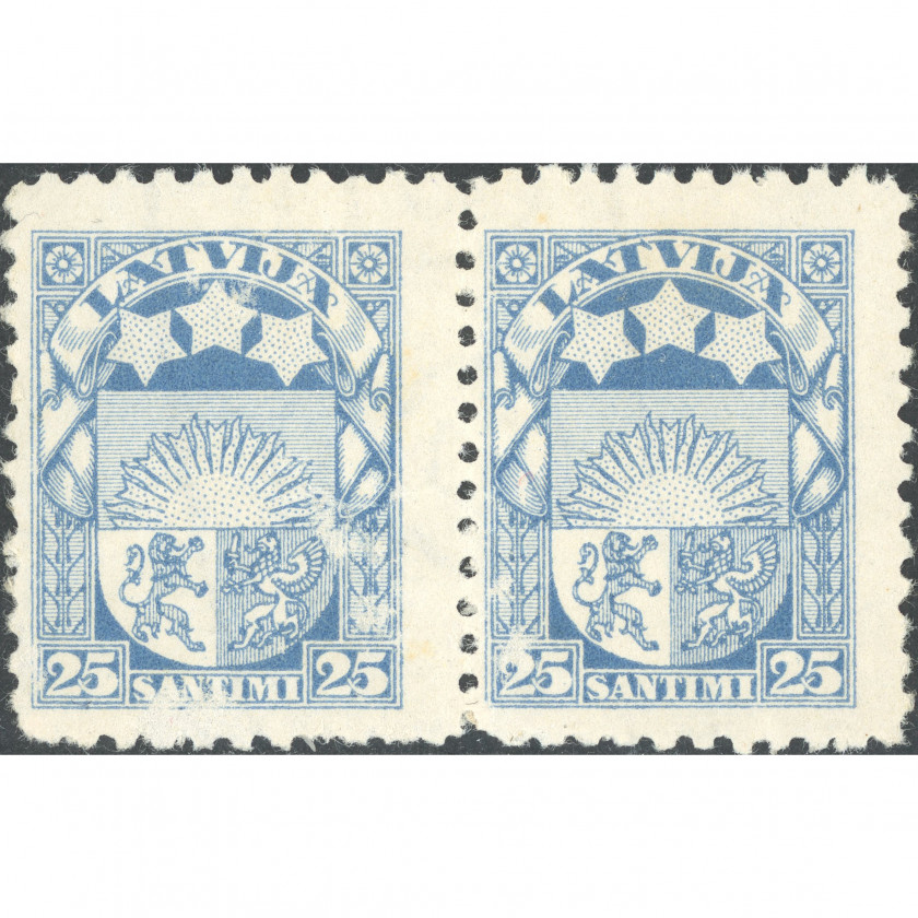 1923, Latvia, 25s, Solovjovs #91 / Michel #105, Litogrāfija, Ar zīmogu, P10