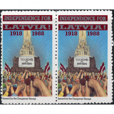 1988, Latvian Exile Patriotic Stamps featurin...