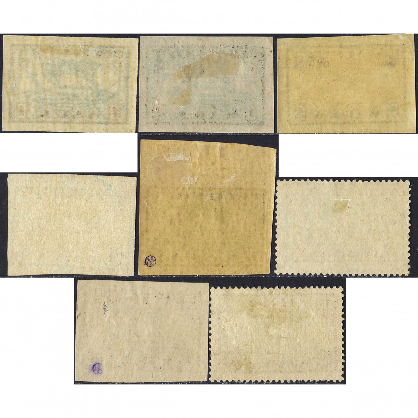 1919, Эстония, 1m-25m, Соловьев #11-#14a, Литография, Без ВЗ