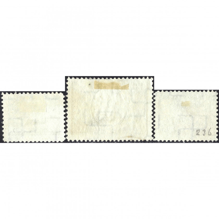 1938, Латвия, 5s-35s, Соловьев #258-#262, Литография, ВЗ, P10.5:10