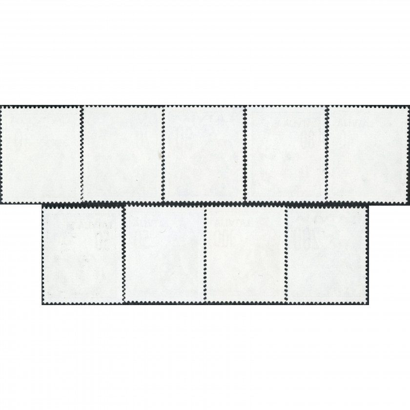 1992, Латвия, 10k-200k, Мишель #326-#334, Офсет, Без ВЗ, P14