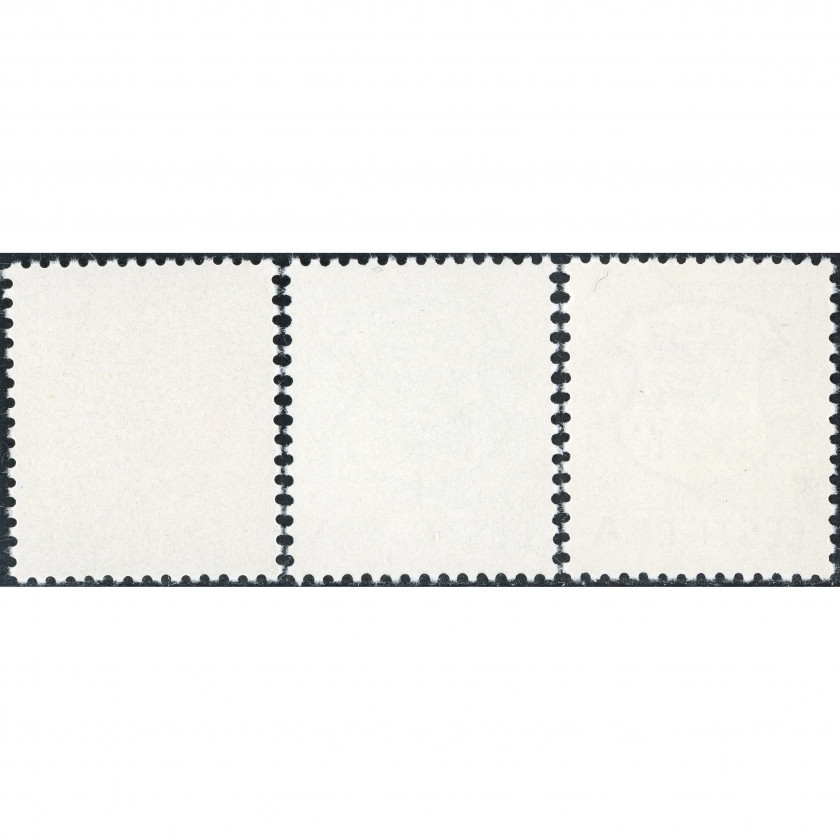 1992, Igaunija, E-A, Michel #183-#185, Ofset, Bez zīmoga, P13:12.5