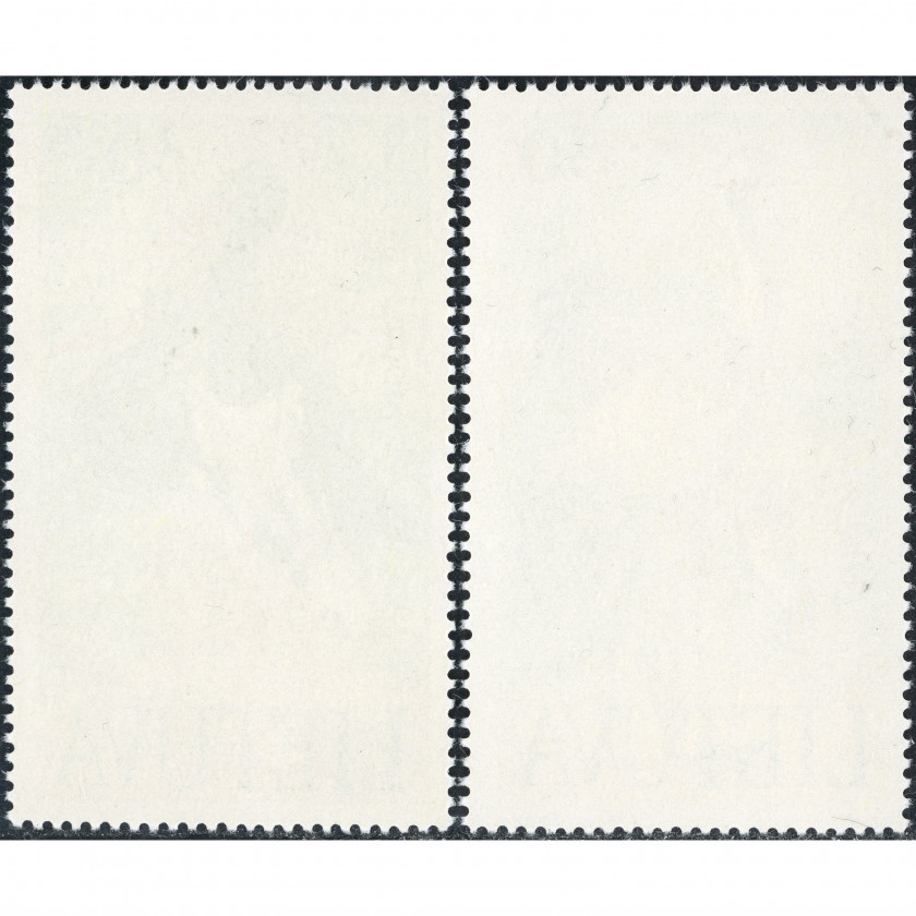 1991, Lietuva, 30k-50k, Michel #489-#490, Ofset, Bez zīmoga, P14