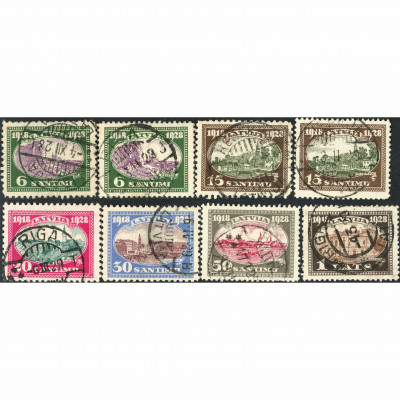 1928, Latvia, 6s-1L, Solovyov #139-#144 / Mic...