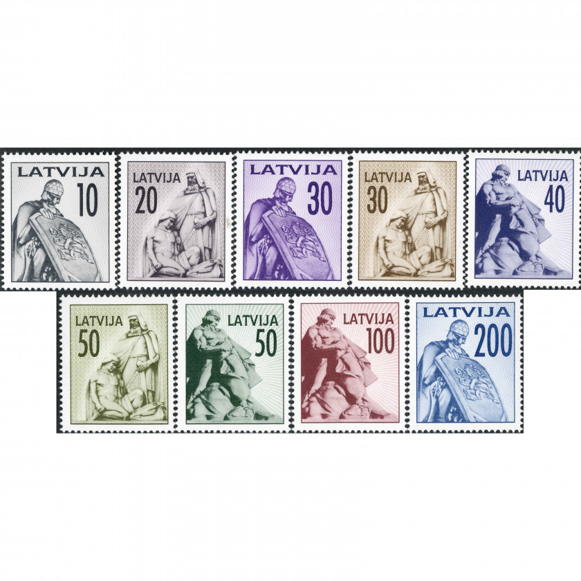 1992, Латвия, 10k-200k, Мишель #326-#334, Офсет, Без ВЗ, P14