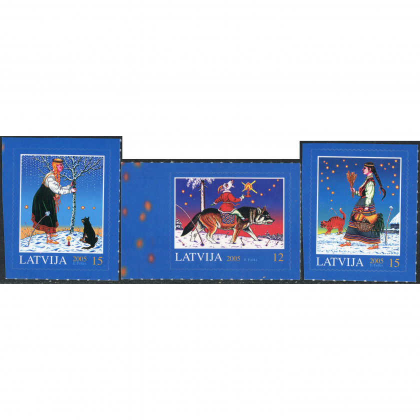 2005, Латвия, 12s-15s, Мишель #649-#651, Офсет, Без ВЗ, P15