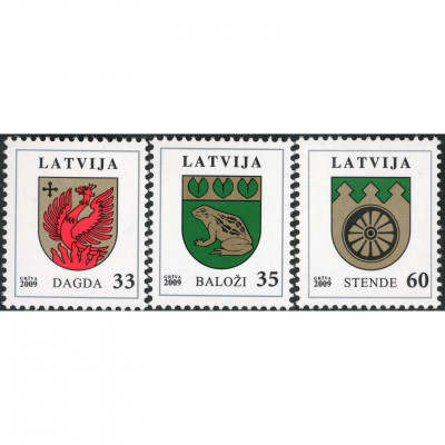 2009, Latvia, 33s-60s, Michel #750-#752, Ofse...