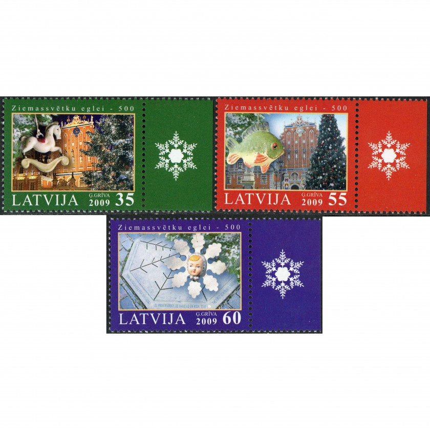 2009, Latvia, 35s-60s, Michel #775-#777, Offset, UnWmk, P13.5