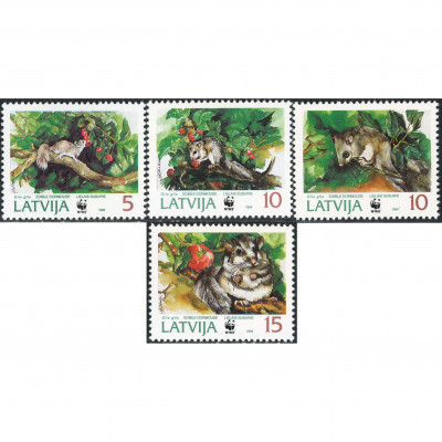 1994, Latvia, 5s-15s, Michel #378-#381, Ofset...