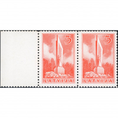 1937, Latvia, 3s, Solovyov #240 / Michel #246...